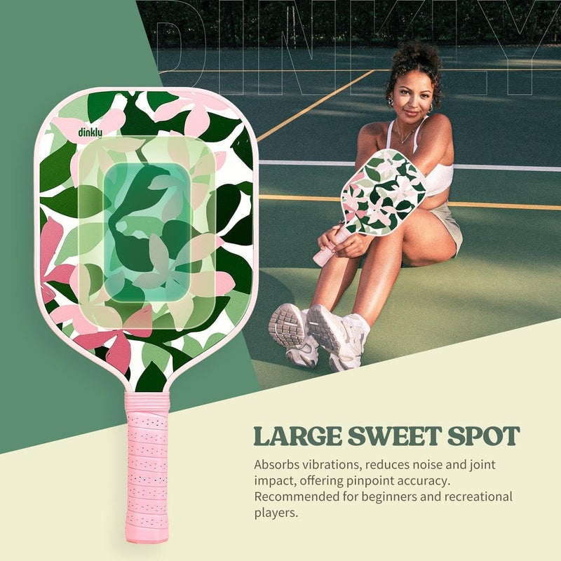 Dinkly Pickleball Paddles Set of 2/4- USAPA Approved Graphite/Fiberglass Pickleball Racket, 2 Pickleball Rackets, 4 Balls and 1 Portable Carry Bag, Aesthetic Pickle Ball Set for Men Women Beginners - Image 2
